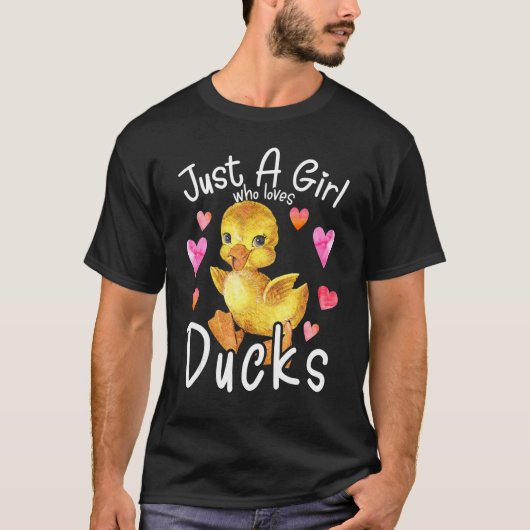 T-shirt Filles Canard Duck Tee I Love Canards Canards Duck (Devant)