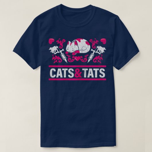 T-shirt Filles Chats et Tats Drôle Tatouage Tatouage Enk T (Design devant)