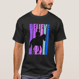 T-shirt Filles Cheval Equestre Rider Pink Purple Si