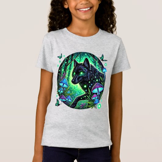 T-Shirt Filles cool amatrices de loup (Devant)