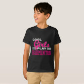 T-shirt Filles cool Jouer Badminton (Devant entier)