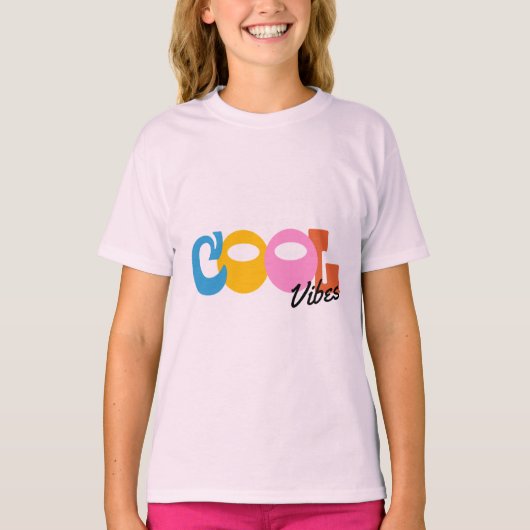 T-Shirt Filles Cool Vibes (Devant)