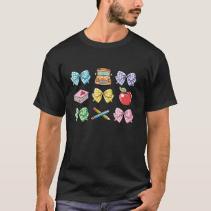 T-shirt Filles Coquette Bow Retour à l'école 1ère année