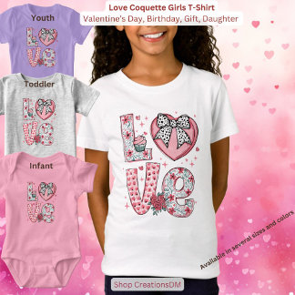 T-Shirt Filles Coquettes d'Amour