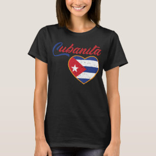 T-shirt Filles cubaines Cubanita Drapeau cubain Cubana Fil
