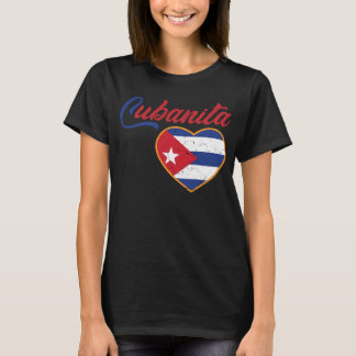 T-shirt Filles cubaines Cubanita Drapeau cubain Cubana Fil