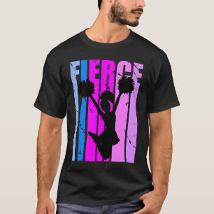 T-shirt Filles Cute Fierce Cheerleader Anniversaire coloré