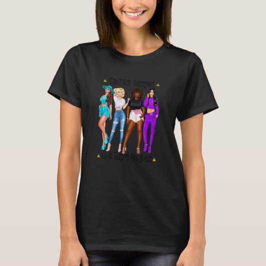 T-shirt Filles Danger Filles Voyage Progrès Enterrement de (Devant)