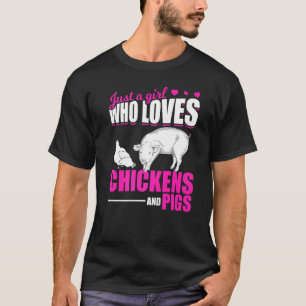 T-shirt Filles d'animaux de ferme Femme agricultrice Ferme