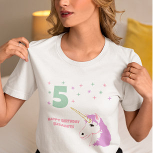 T-shirt Filles d'anniversaire Licorne Magique