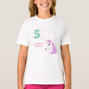 T-shirt Filles d'anniversaire Licorne Magique