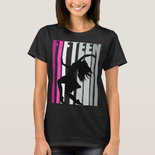 T-shirt Filles Danse rose 15e anniversaire Danseur express