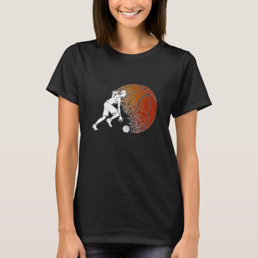 T-shirt filles de basket-ball (Devant)