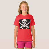 T-shirt Filles de chemise de pirate (Devant entier)