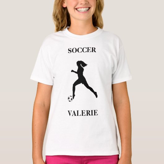 T-shirt filles de football (Devant)
