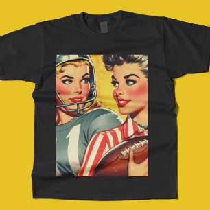 T-shirt Filles de football vintages