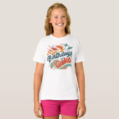 T-shirt Filles de gâteaux de fête de naissance (Devant entier)