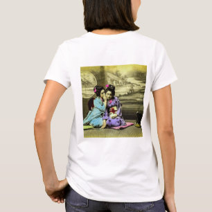 T-shirt Filles de geisha de bavardage de vieux Japonais