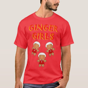 T-shirt Filles de gingembre de Noël Drôle pain d'épice bis