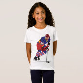 T-shirt filles de hockey sur glace (Devant entier)