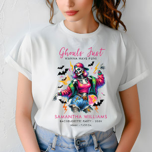 T-shirt Filles de la Nuit Rose Soirée de Bachelorette d'Ha