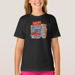 T-Shirt Filles de Lavage Auto Happy