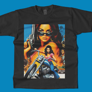 T-shirt Filles de motards rétro