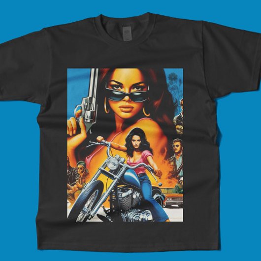 T-shirt Filles de motards rétro