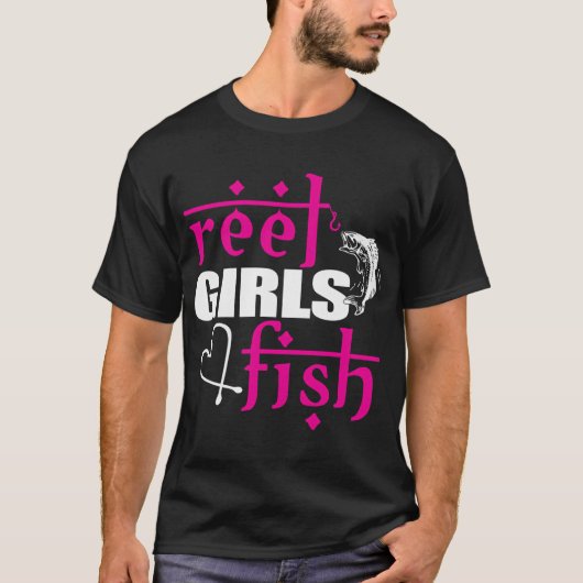 T-shirt filles de pêche réelles (Devant)