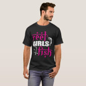 T-shirt filles de pêche réelles (Devant entier)