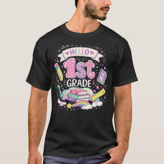 T-shirt Filles de première année rentrée scolaire mignonne