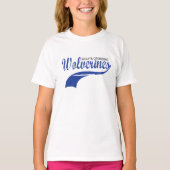 T-shirt Filles de raglan de base-ball de Wolverines (Devant)