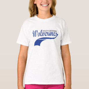 T-shirt Filles de raglan de base-ball de Wolverines