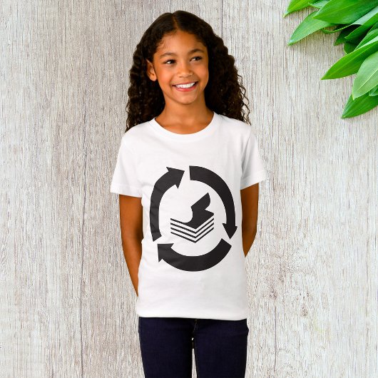 T-shirt filles de recyclage de papier