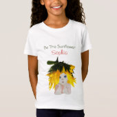 T-Shirt Filles de tournesol Fleurs personnelles (Devant)
