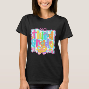T-shirt Filles de troisième année retour à l'école nœud mi