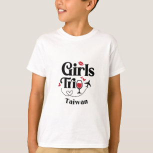T-shirt Filles de vin mignonnes Voyage à Taiwan Vacances