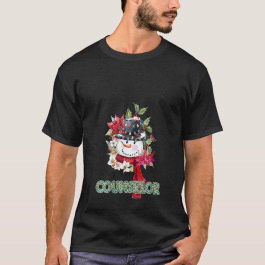 T-shirt Filles Drôle Très Joyeux Conseiller Snowman Christ (Devant)