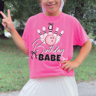 T-shirt Filles drôles BOWling Anniversaire POUPÉE Rose Rub