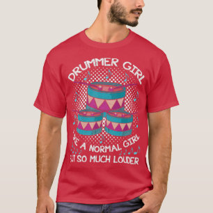 T-shirt Filles Drummer Love Drumming