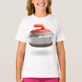 T-shirt filles en pierre de curling (Devant)