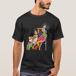 T-shirt Filles Enfants Noirs Aimez Vos Cheveux Naturels Fe