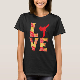 T-shirt Filles et femmes classiques de karaté Amour