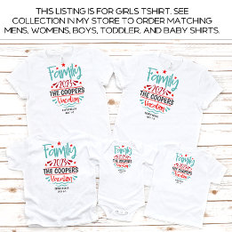 T-Shirt Filles Famille Vacances Plage Été Personnalisé