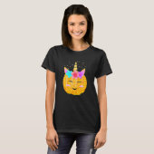 T-shirt Filles Fée Citrouille Halloween Thanksgiving (Devant entier)