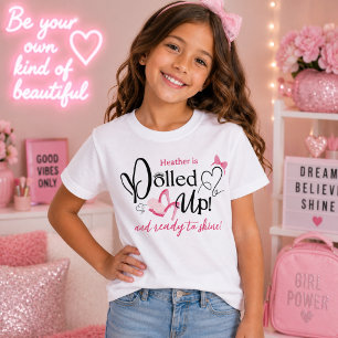 T-Shirt Filles Fêtent leur Anniversaire avec une Touche Pe