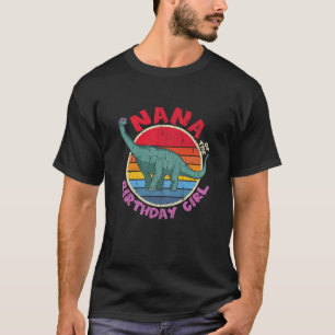 T-shirt Filles Fille Anniversaire I Nana I Brachiosaurus I