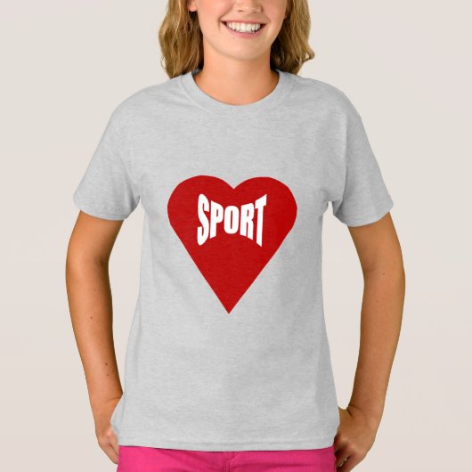 T-shirt filles frêne amour SPORT (Devant)