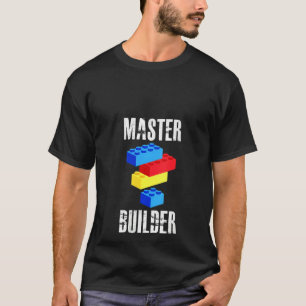 T-shirt Filles Funny Master Builder Blocs de construction