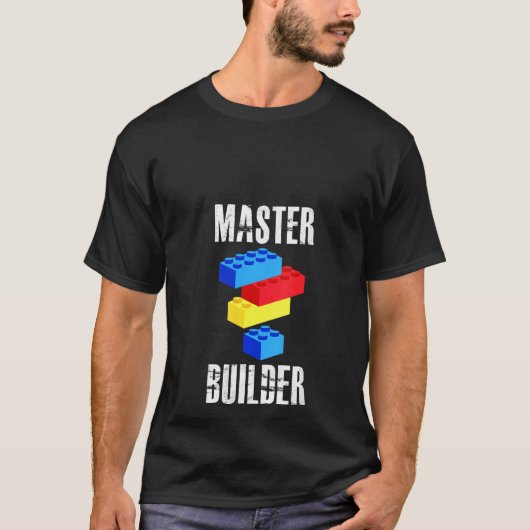 T-shirt Filles Funny Master Builder Blocs de construction (Devant)